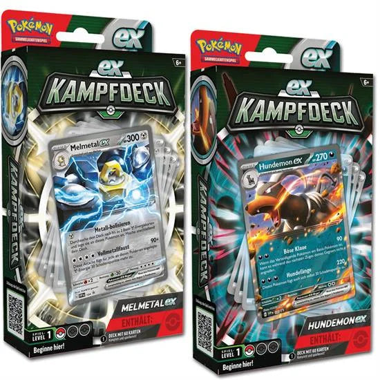 Pokémon EX-Kampfdeck Hundemon-ex oder Melmetal-ex (DE)