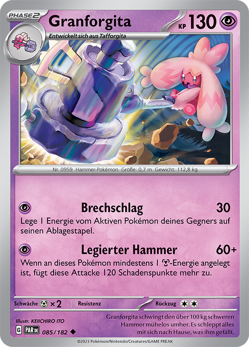 POKÉMON PARADOXRIFT EINZELKARTEN Reverse-Holo Nr. 001 -109 (DE)