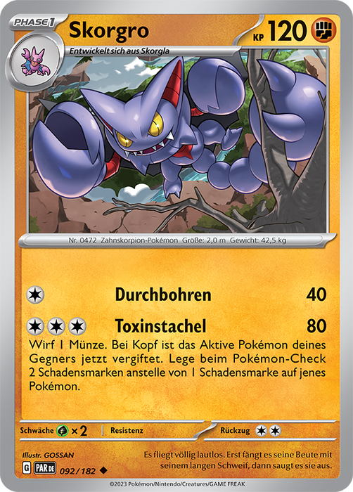 POKÉMON PARADOXRIFT EINZELKARTEN Reverse-Holo Nr. 001 -109 (DE)