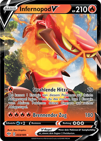 Pokémon Flammende Finsternis V/VMAX und Fullart Karten nach Auswahl (DE)