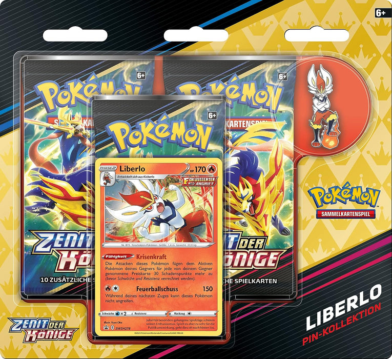 Pokémon Zenit der Könige Pin-Kollektion Gortrom/ Intelleon /Liberlo (DE)