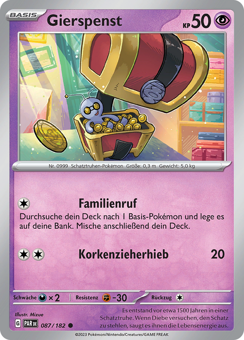 POKÉMON PARADOXRIFT EINZELKARTEN Reverse-Holo Nr. 001 -109 (DE)