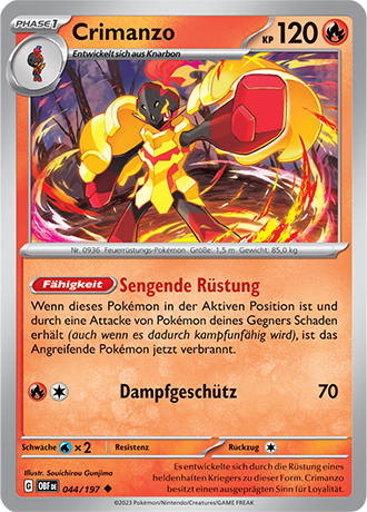 POKÉMON OBSIDIANFLAMMEN EINZELKARTEN REVERSE-HOLO NACH WAHL(DEUTSCH)