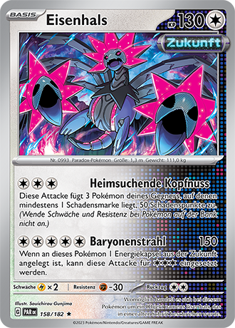 POKÉMON PARADOXRIFT EINZELKARTEN Reverse-Holo Nr. 110-158 (DEUTSCH)