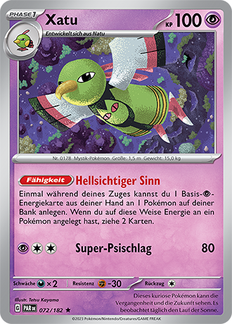 POKÉMON PARADOXRIFT EINZELKARTEN Reverse-Holo Nr. 001 -109 (DE)