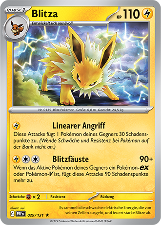 Pokémon Prismatische Entwicklungen Holografische Karten nach Wahl (DE)