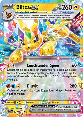 Pokémon Prismatische Entwicklungen Fullart/EX Karten nach Wahl (DE)