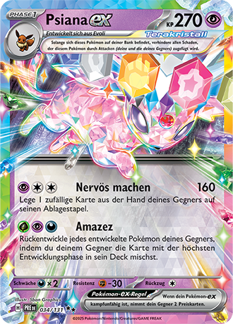 Pokémon Prismatische Entwicklungen Fullart/EX Karten nach Wahl (DE)