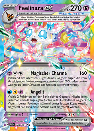 Pokémon Prismatische Entwicklungen Fullart/EX Karten nach Wahl (DE)