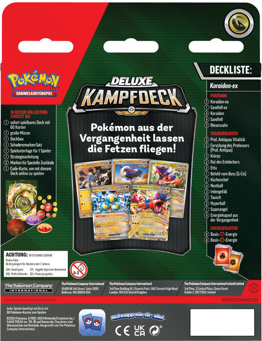 Pokémon Deluxe Battle Deck Miraidon-ex oder Koraidon-ex (DE)