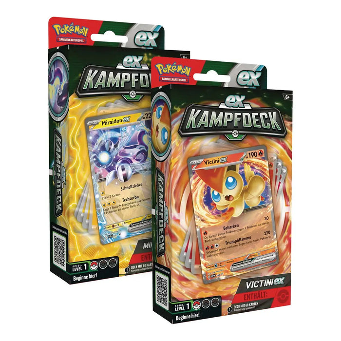 Pokémon EX-Kampfdeck Victini-ex oder Miraidon-ex (DE)